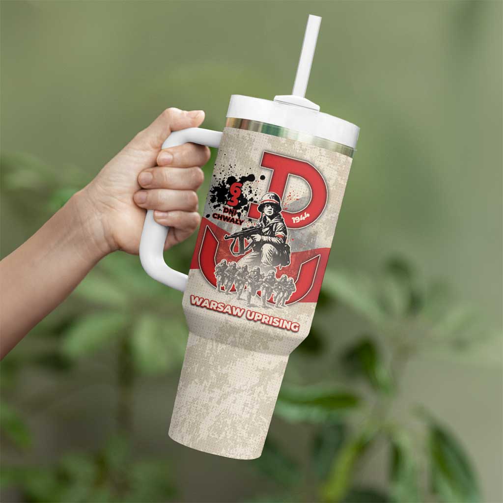 Polish Warsaw Uprising Tumbler With Handle 63 Days Of Glory