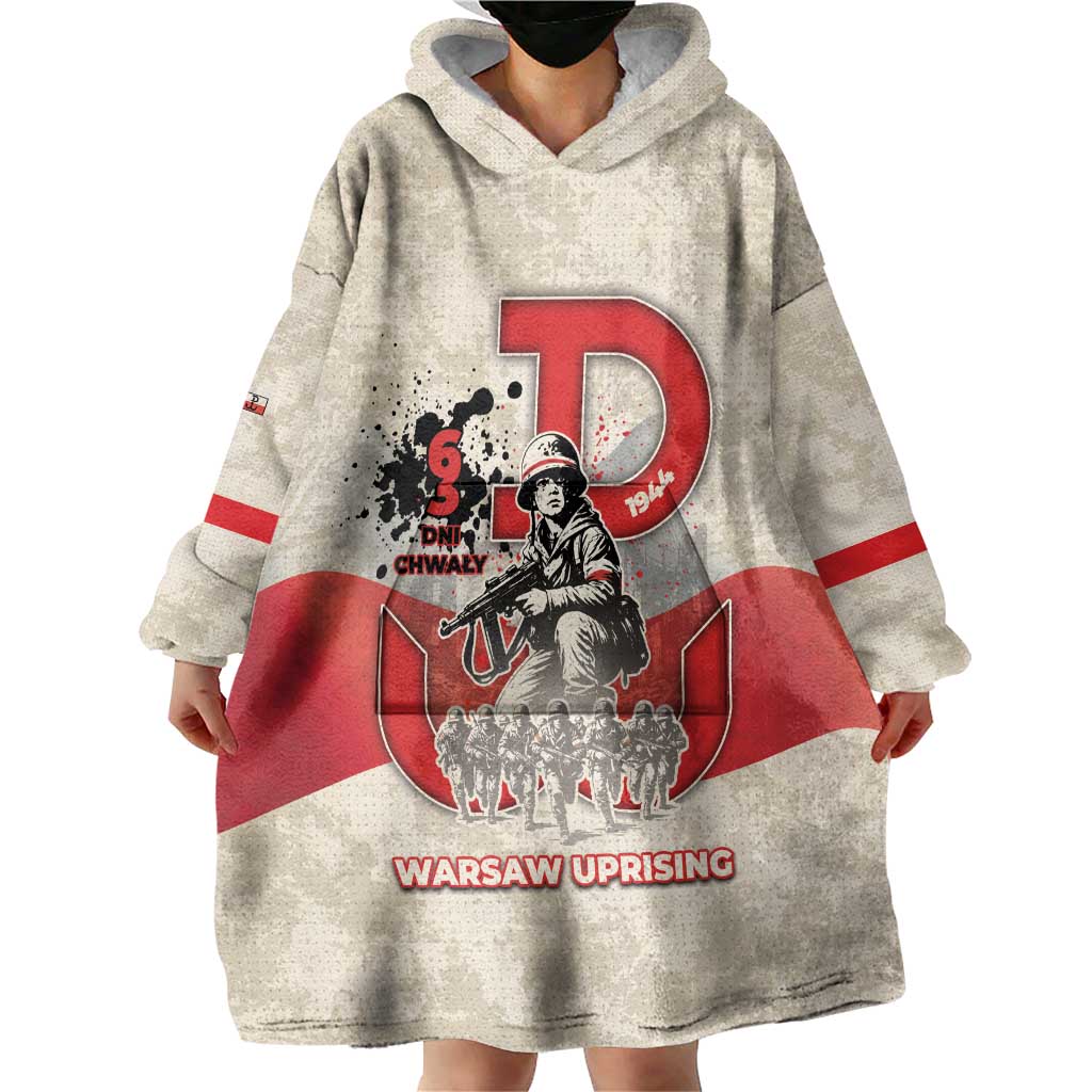 Polish Warsaw Uprising Wearable Blanket Hoodie 63 Days Of Glory