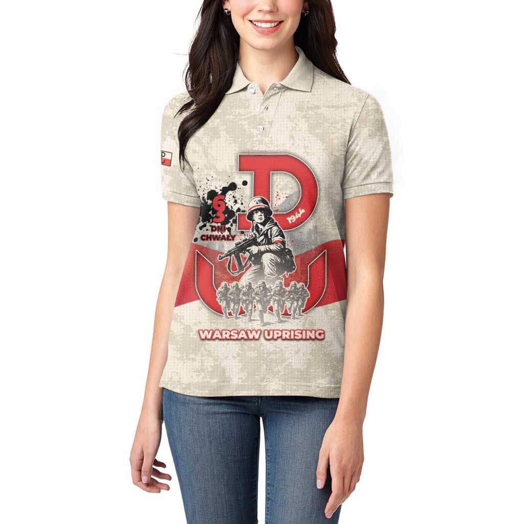 Polish Warsaw Uprising Women Polo Shirt 63 Days Of Glory