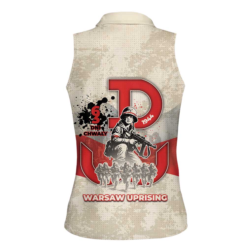 Polish Warsaw Uprising Women Sleeveless Polo Shirt 63 Days Of Glory
