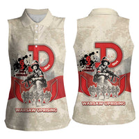 Polish Warsaw Uprising Women Sleeveless Polo Shirt 63 Days Of Glory