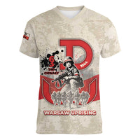 Polish Warsaw Uprising Women V-Neck T-Shirt 63 Days Of Glory