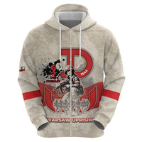 Polish Warsaw Uprising Zip Hoodie 63 Days Of Glory