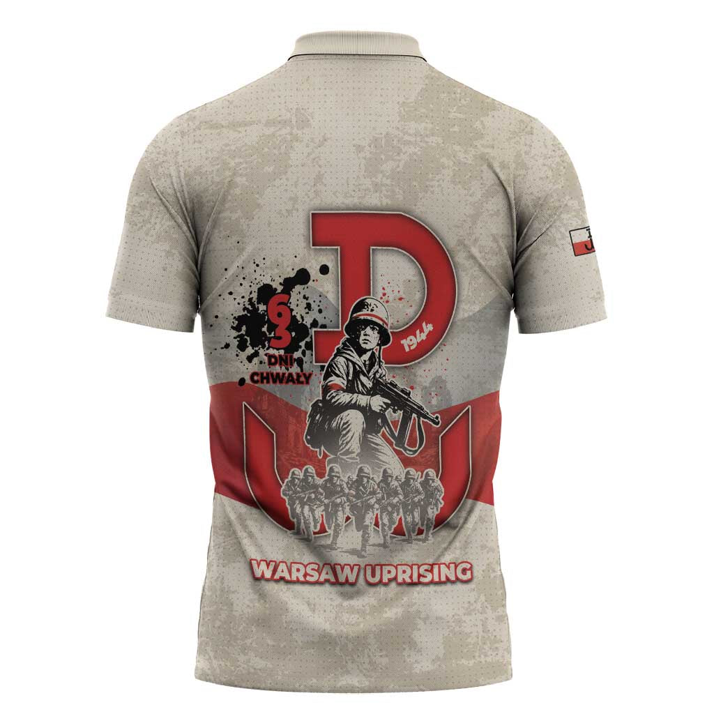 Polish Warsaw Uprising Zipper Polo Shirt 63 Days Of Glory