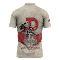 Polish Warsaw Uprising Zipper Polo Shirt 63 Days Of Glory
