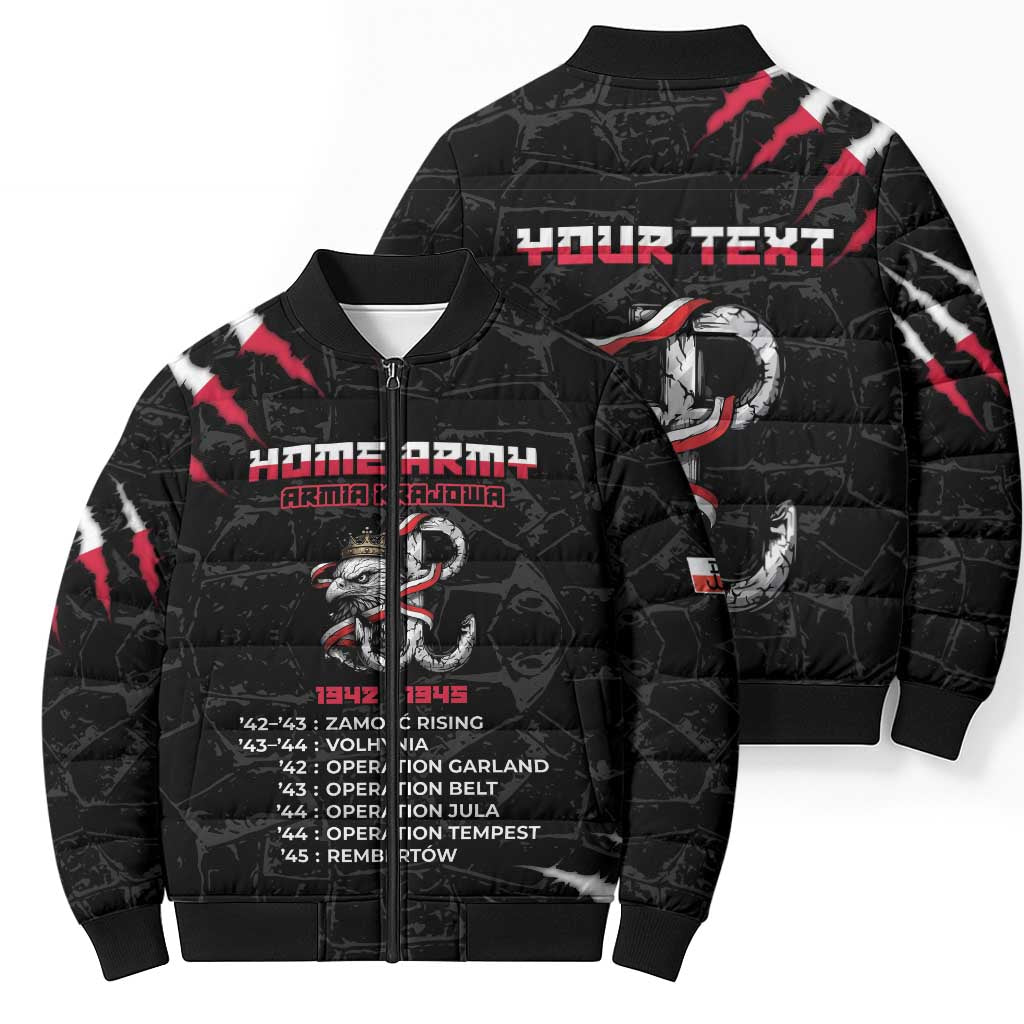 Personalized Poland Home Army Bomber Puffer Jacket Armia Krajowa 1942 To 1945