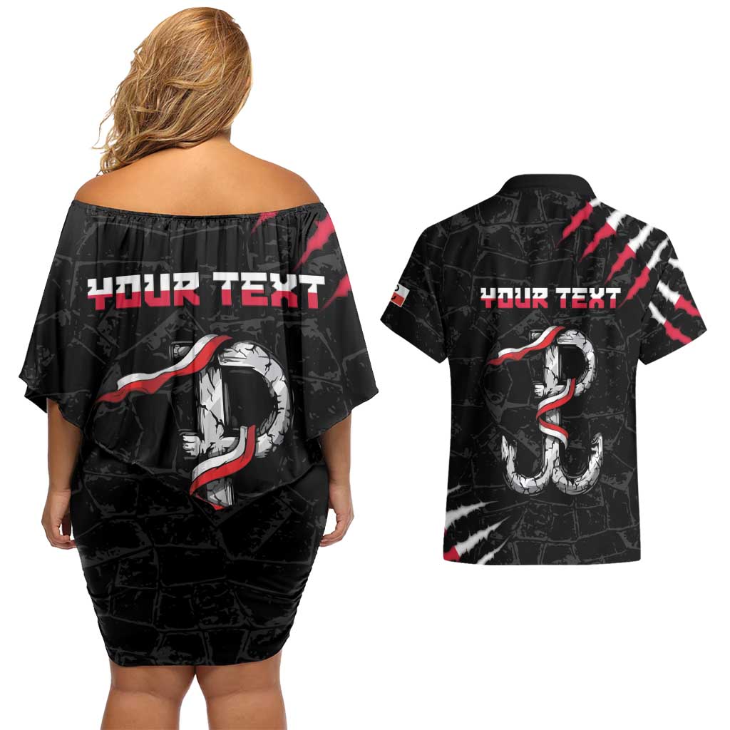 Personalized Poland Home Army Couples Matching Off Shoulder Short Dress and Hawaiian Shirt Armia Krajowa 1942 To 1945