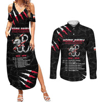 Personalized Poland Home Army Couples Matching Summer Maxi Dress and Long Sleeve Button Shirt Armia Krajowa 1942 To 1945