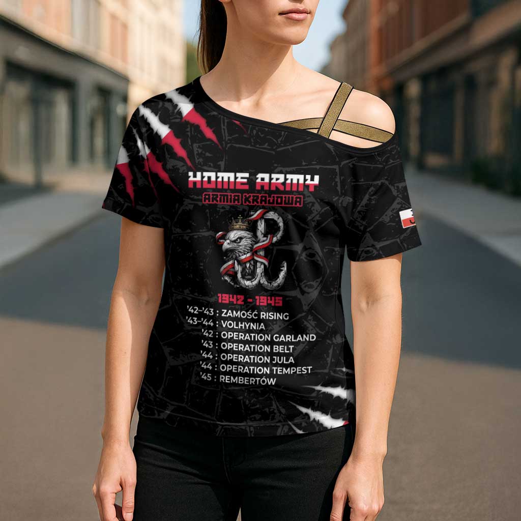 Personalized Poland Home Army Cross Shoulder Shirt Armia Krajowa 1942 To 1945
