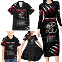 Personalized Poland Home Army Family Matching Long Sleeve Bodycon Dress and Hawaiian Shirt Armia Krajowa 1942 To 1945