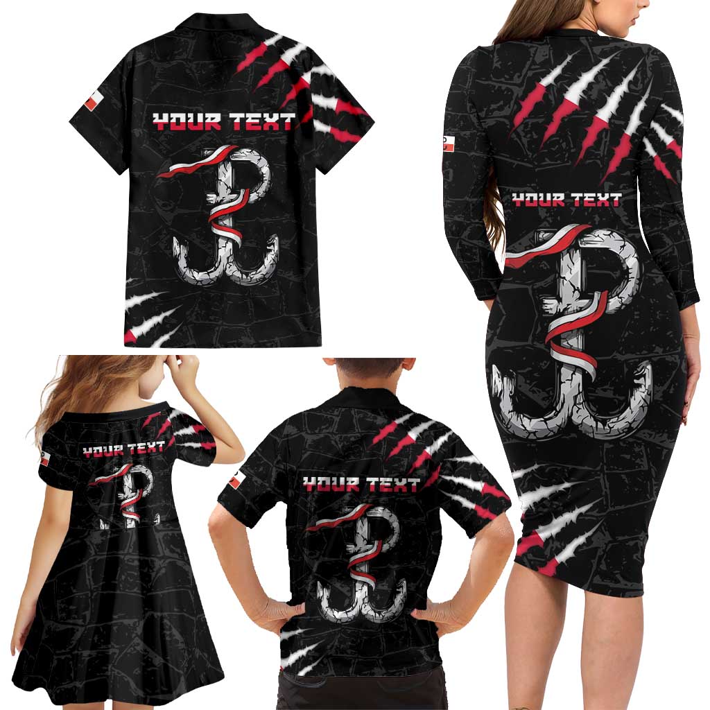 Personalized Poland Home Army Family Matching Long Sleeve Bodycon Dress and Hawaiian Shirt Armia Krajowa 1942 To 1945