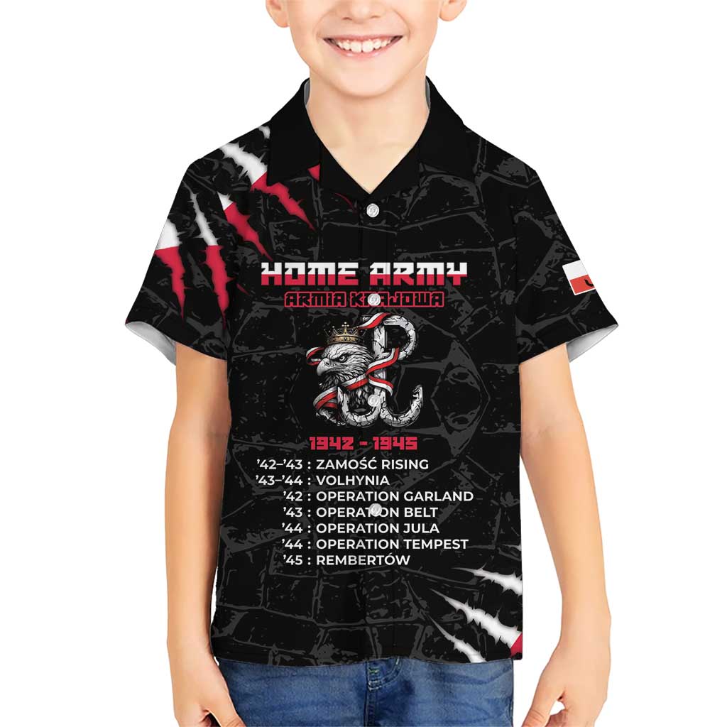 Personalized Poland Home Army Family Matching Puletasi and Hawaiian Shirt Armia Krajowa 1942 To 1945