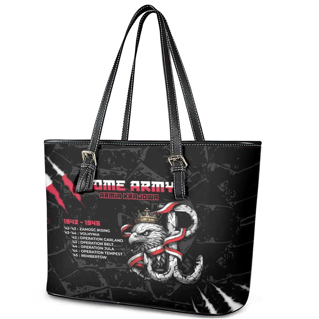Poland Home Army Leather Tote Bag Armia Krajowa 1942 To 1945