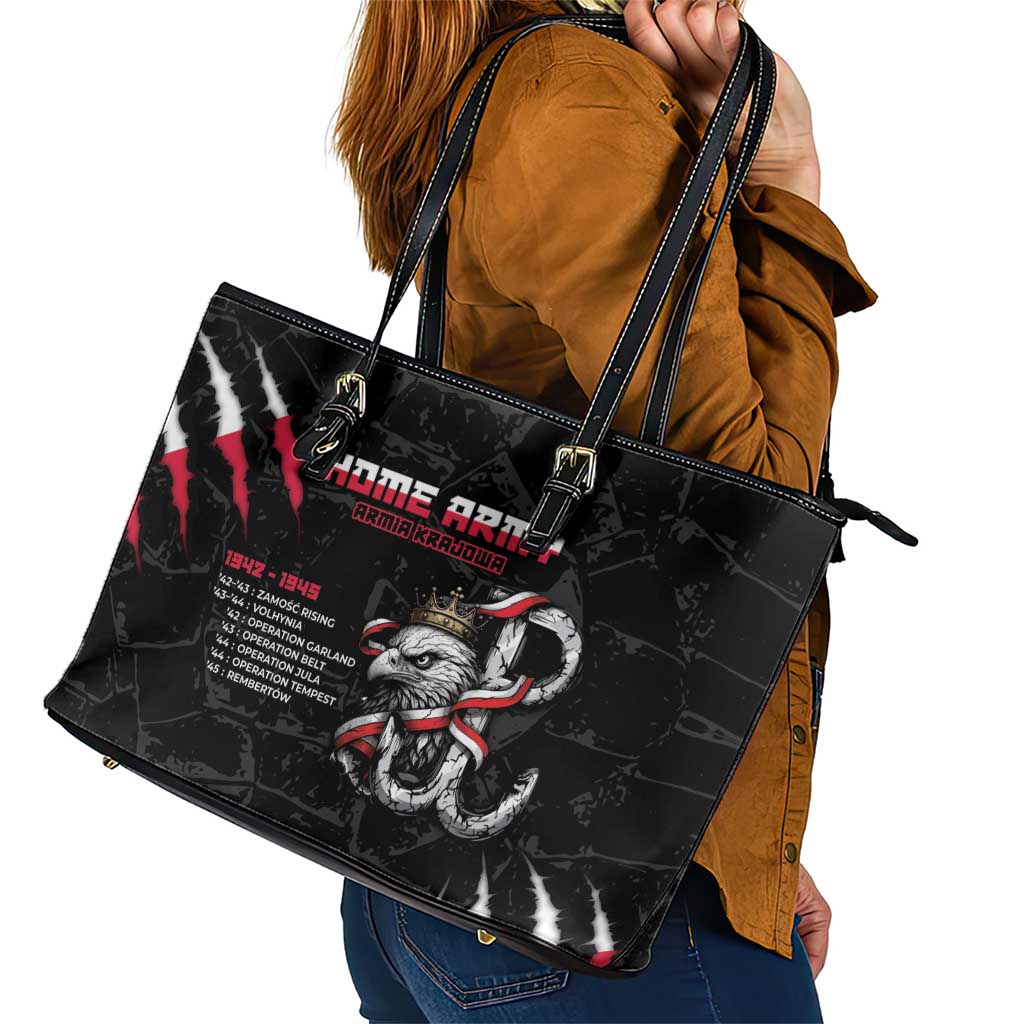 Poland Home Army Leather Tote Bag Armia Krajowa 1942 To 1945