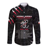 Personalized Poland Home Army Long Sleeve Button Shirt Armia Krajowa 1942 To 1945