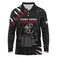 Personalized Poland Home Army Long Sleeve Polo Shirt Armia Krajowa 1942 To 1945