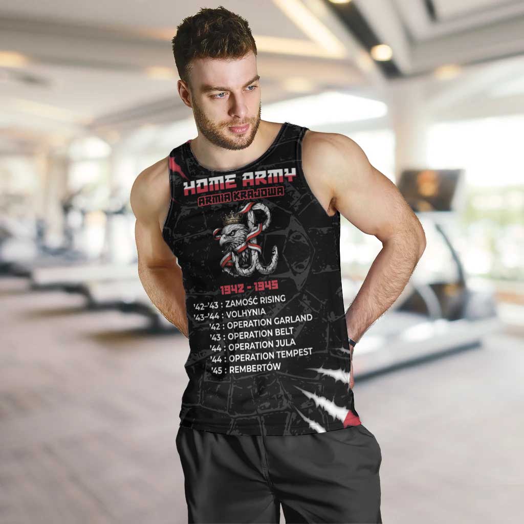 Personalized Poland Home Army Men Tank Top Armia Krajowa 1942 To 1945