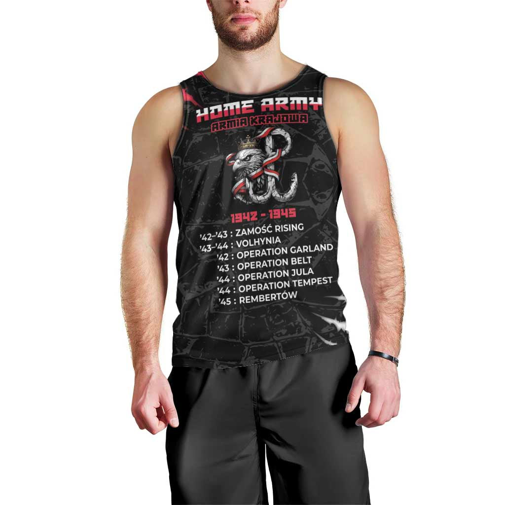 Personalized Poland Home Army Men Tank Top Armia Krajowa 1942 To 1945