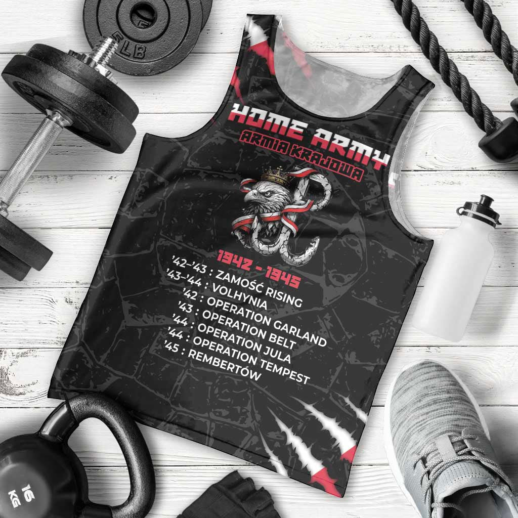 Personalized Poland Home Army Men Tank Top Armia Krajowa 1942 To 1945