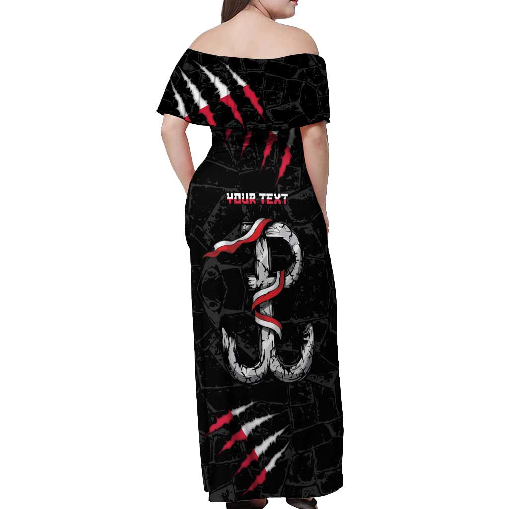 Personalized Poland Home Army Off Shoulder Maxi Dress Armia Krajowa 1942 To 1945