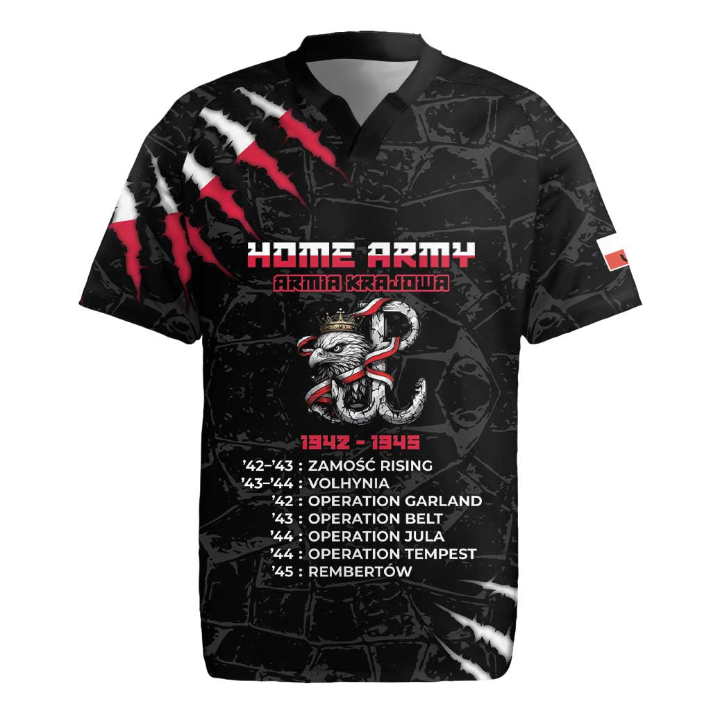 Personalized Poland Home Army Rugby Jersey Armia Krajowa 1942 To 1945