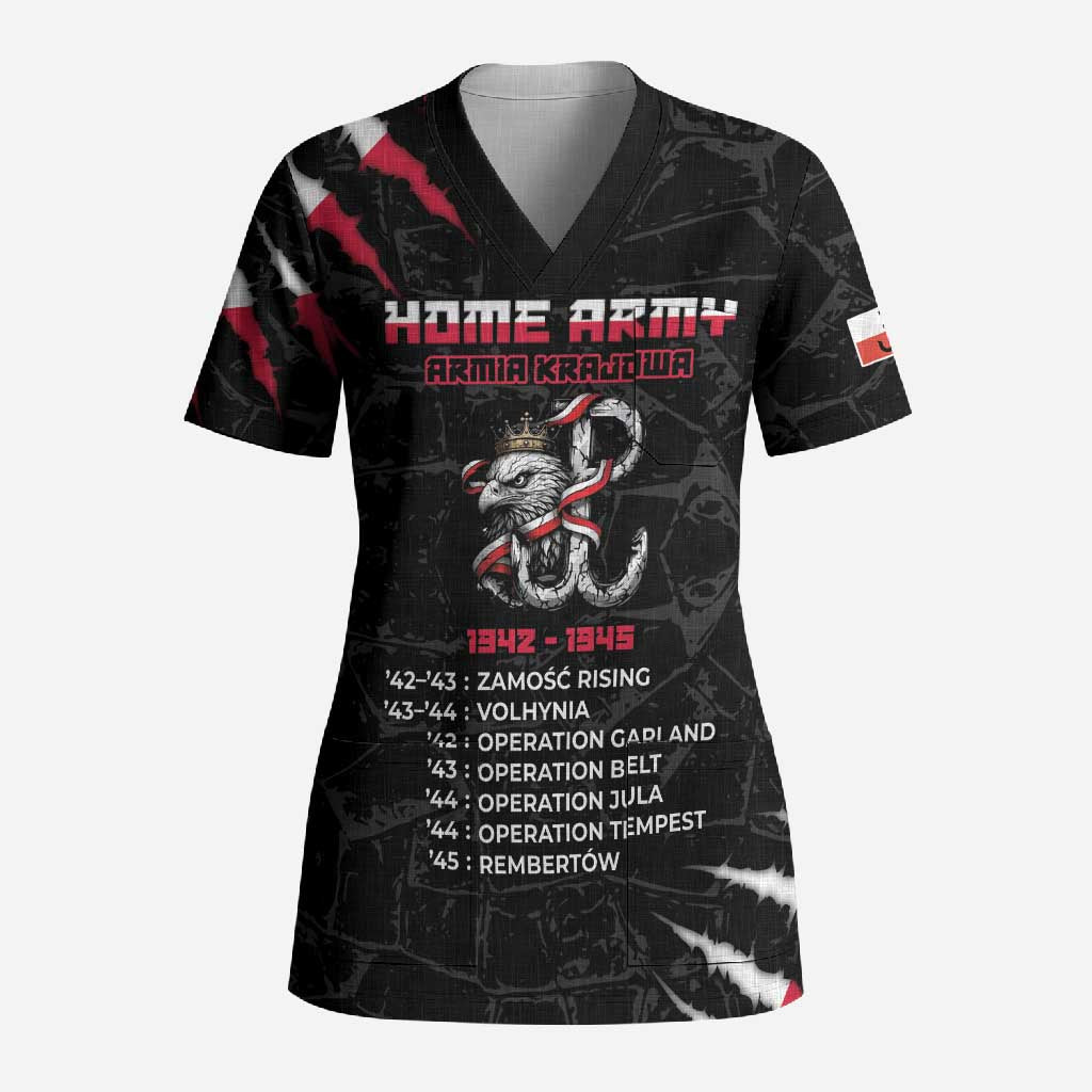Personalized Poland Home Army Scrub Top Armia Krajowa 1942 To 1945