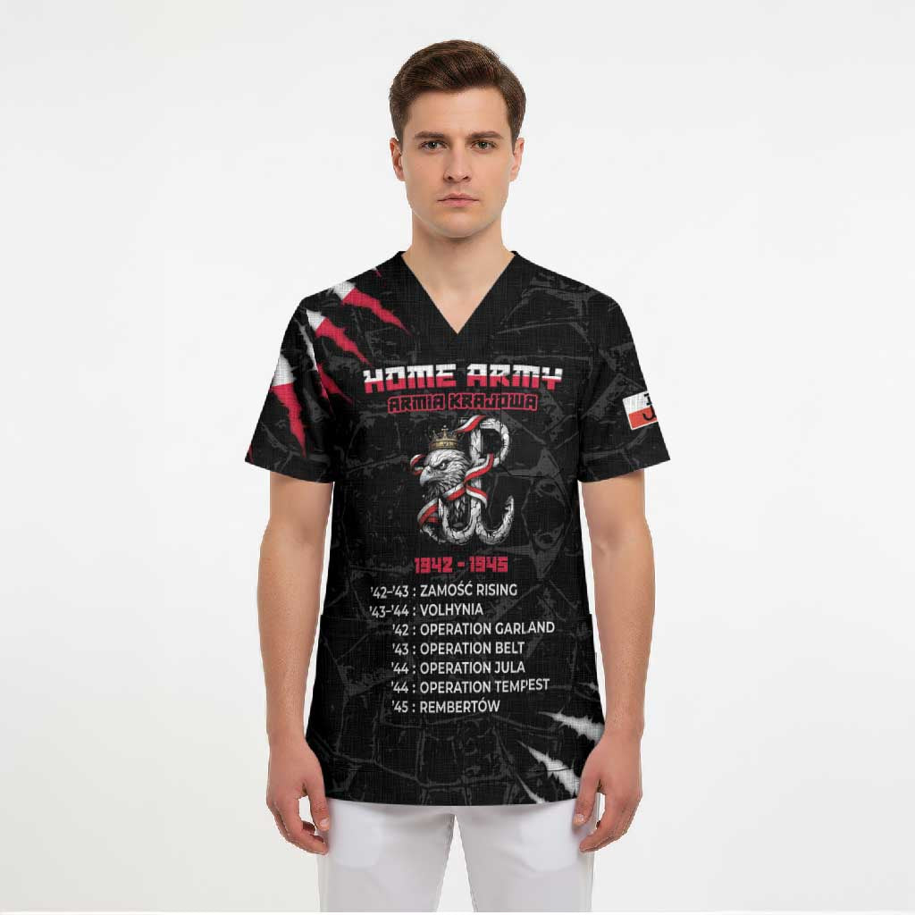Personalized Poland Home Army Scrub Top Armia Krajowa 1942 To 1945