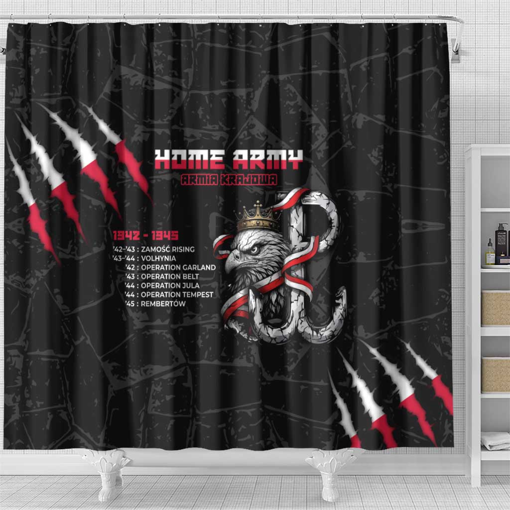 Poland Home Army Shower Curtain Armia Krajowa 1942 To 1945