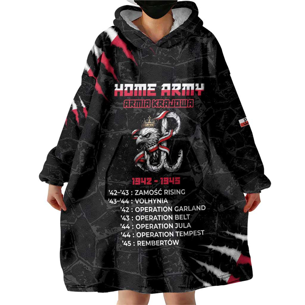 Personalized Poland Home Army Wearable Blanket Hoodie Armia Krajowa 1942 To 1945