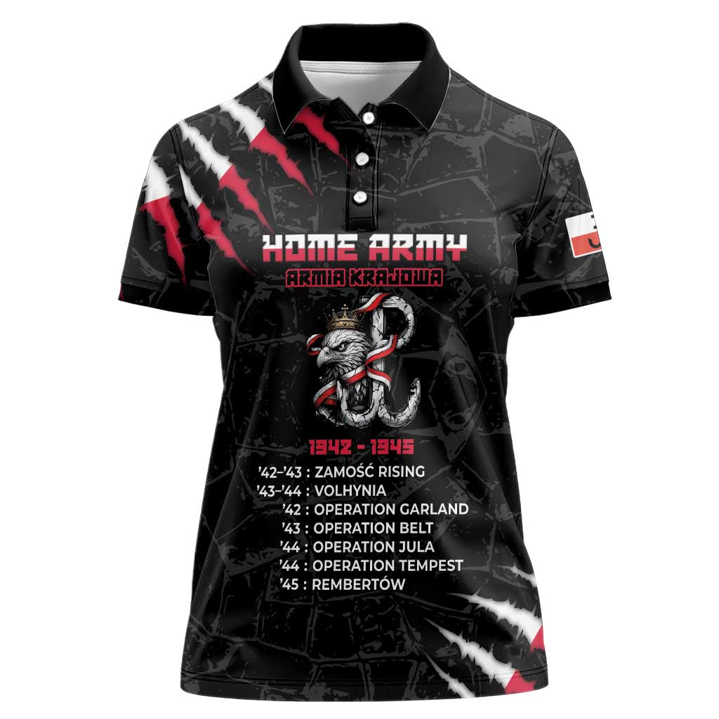 Personalized Poland Home Army Women Polo Shirt Armia Krajowa 1942 To 1945