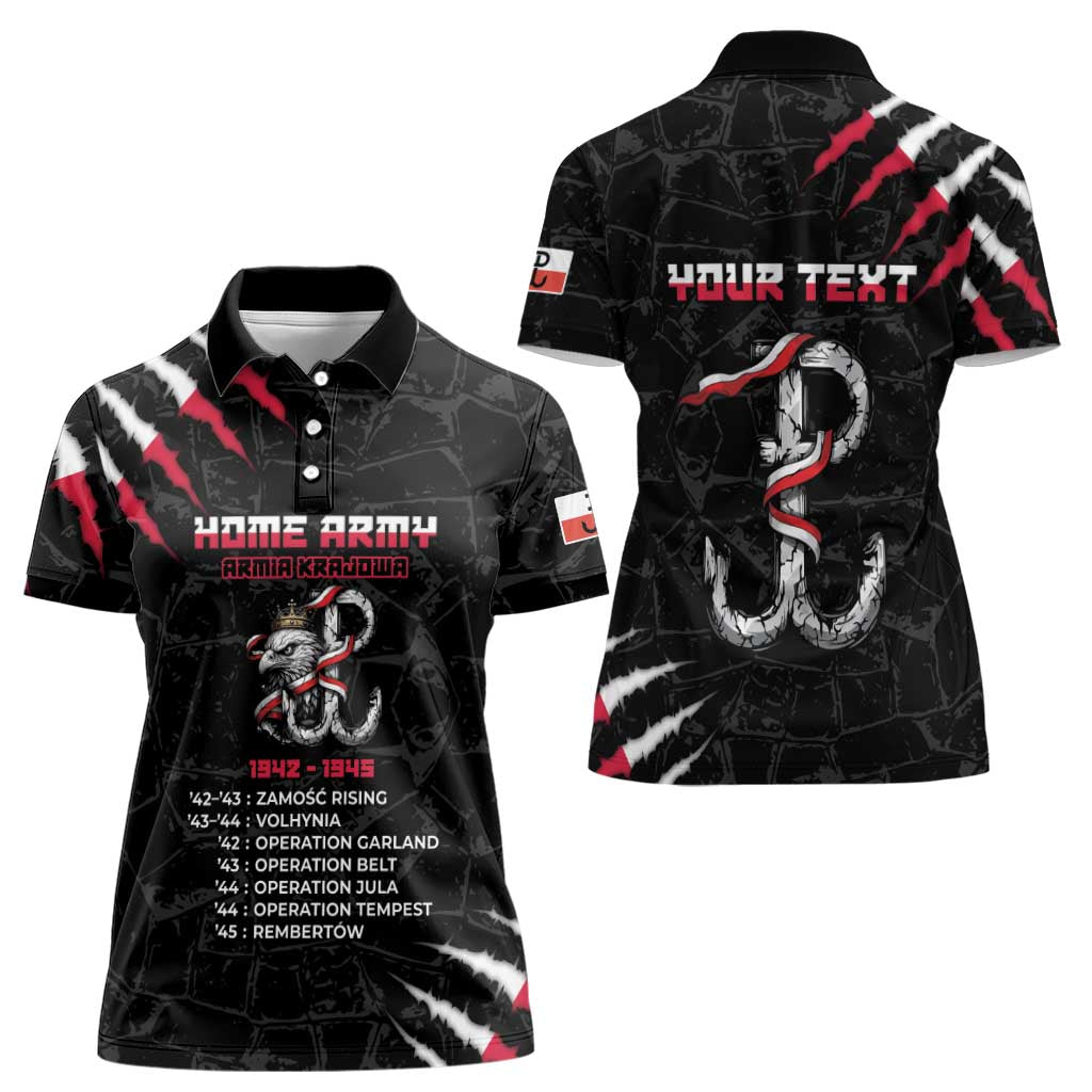 Personalized Poland Home Army Women Polo Shirt Armia Krajowa 1942 To 1945