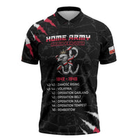 Personalized Poland Home Army Zipper Polo Shirt Armia Krajowa 1942 To 1945