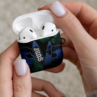 Surfing AirPods Case Retro Waves Dot Halftone