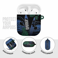 Surfing AirPods Case Retro Waves Dot Halftone