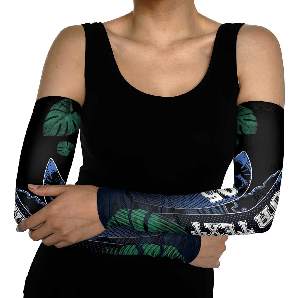 Custom Surfing Arm Sleeves Retro Waves Dot Halftone