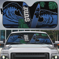 Surfing Auto Sun Shade Retro Waves Dot Halftone