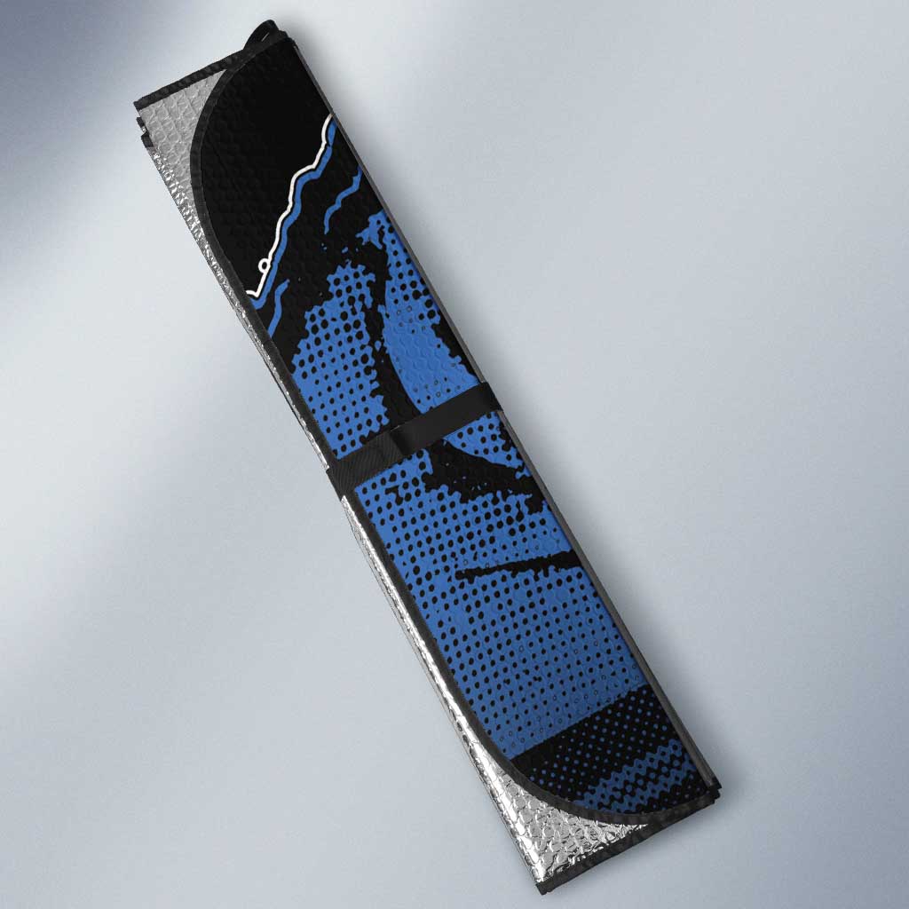 Surfing Auto Sun Shade Retro Waves Dot Halftone