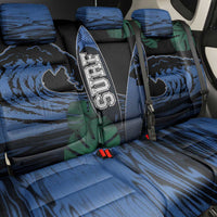 Surfing Back Car Seat Cover Retro Waves Dot Halftone
