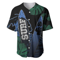 Custom Surfing Baseball Jersey Retro Waves Dot Halftone