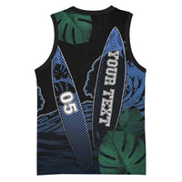 Custom Surfing Basketball Jersey Retro Waves Dot Halftone