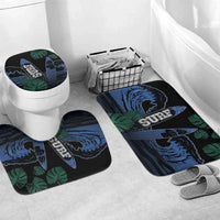 Surfing Bathroom Set Retro Waves Dot Halftone
