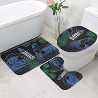 Surfing Bathroom Set Retro Waves Dot Halftone