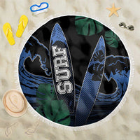Surfing Beach Blanket Retro Waves Dot Halftone