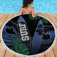 Surfing Beach Blanket Retro Waves Dot Halftone