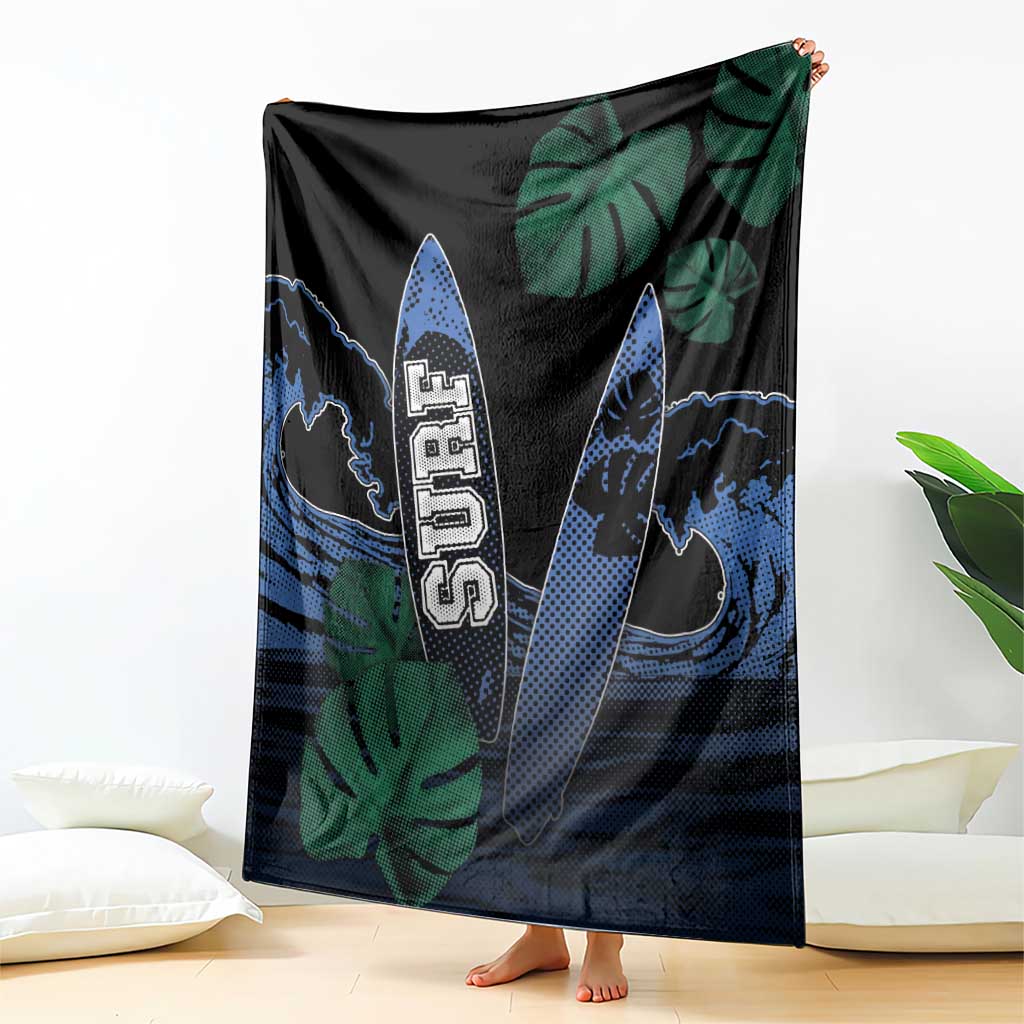 Surfing Blanket Retro Waves Dot Halftone