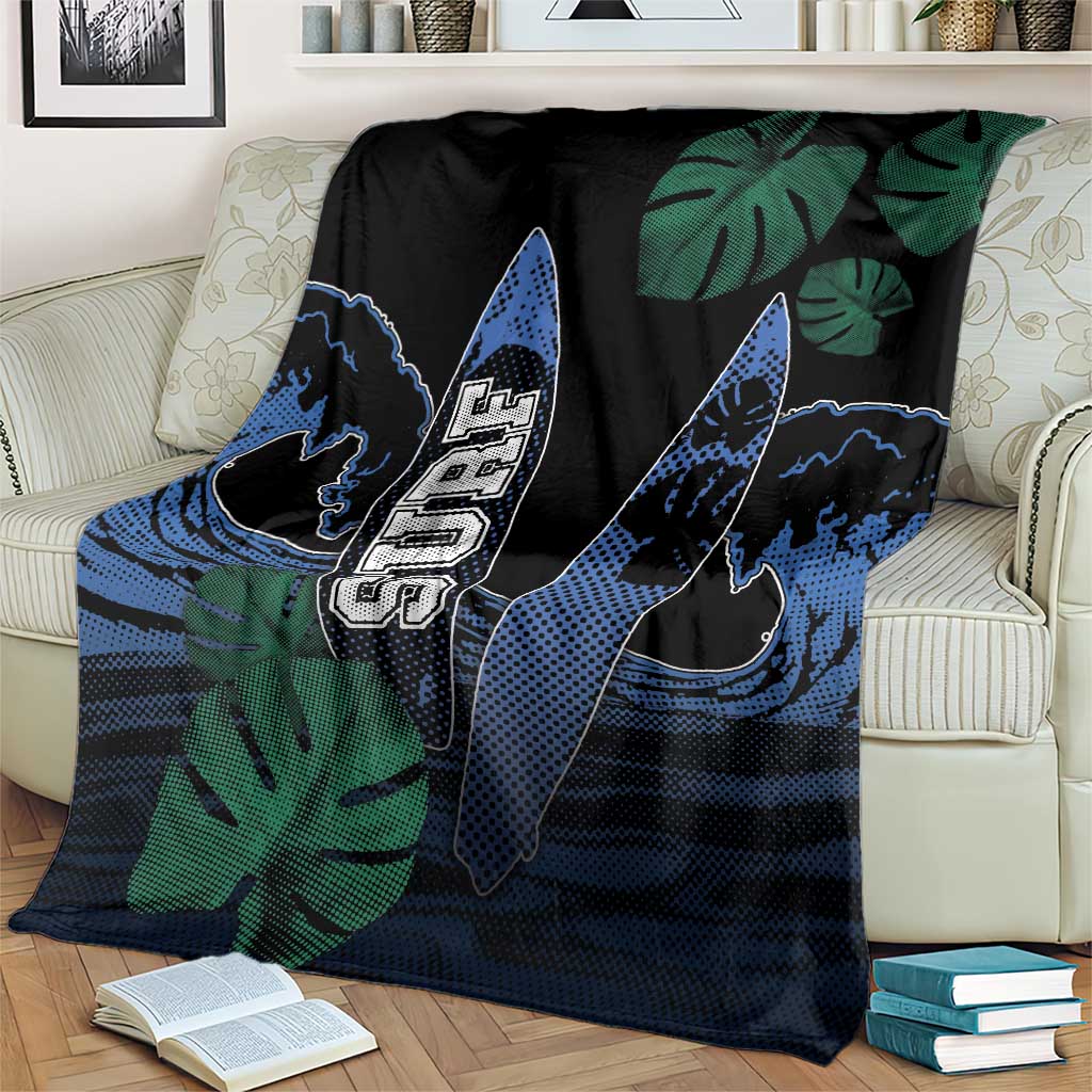 Surfing Blanket Retro Waves Dot Halftone