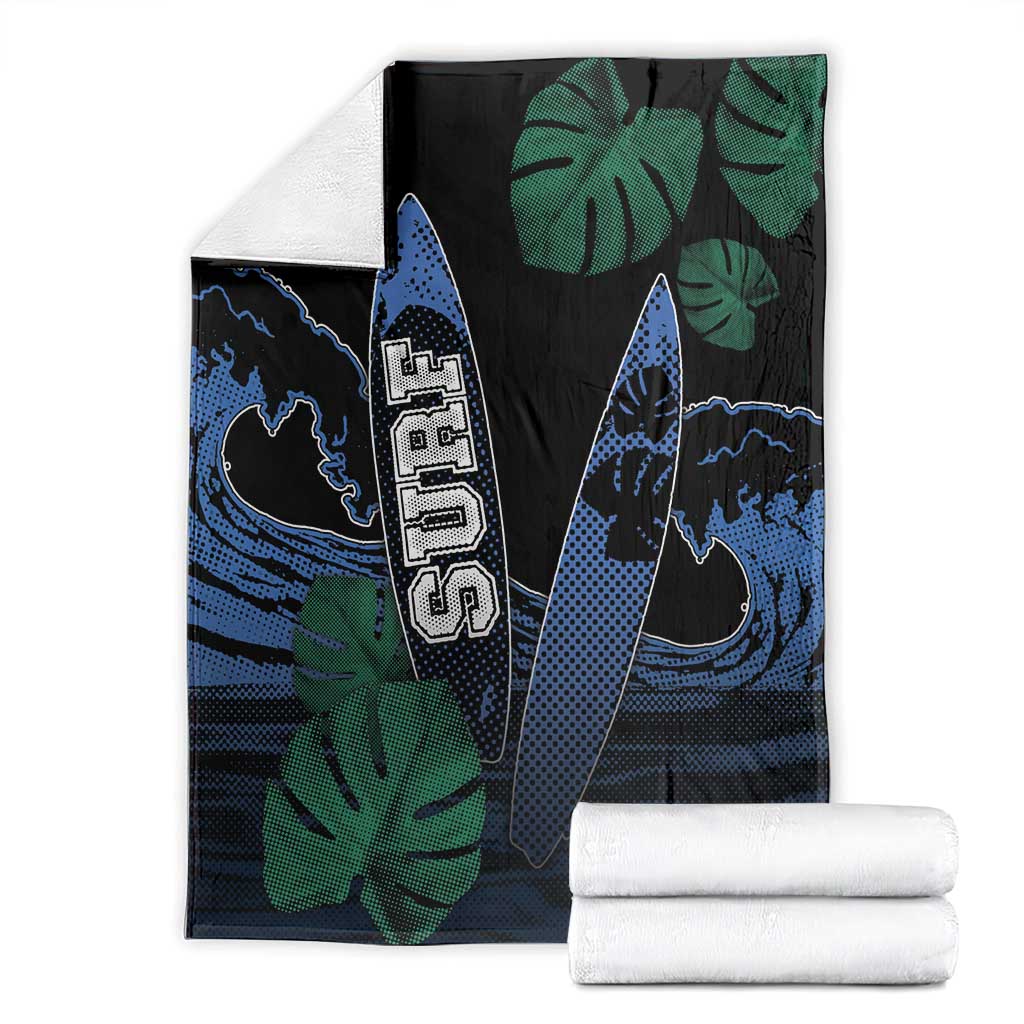 Surfing Blanket Retro Waves Dot Halftone