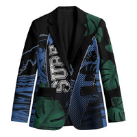 Custom Surfing Blazer Retro Waves Dot Halftone