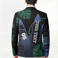 Custom Surfing Blazer Retro Waves Dot Halftone
