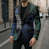 Custom Surfing Blazer Retro Waves Dot Halftone